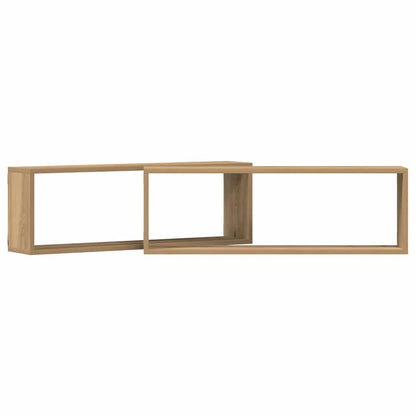 vidaXL Wall Shelves 2 pcs Artisian Oak 80 x 15 x 26 cm Engineered Wood