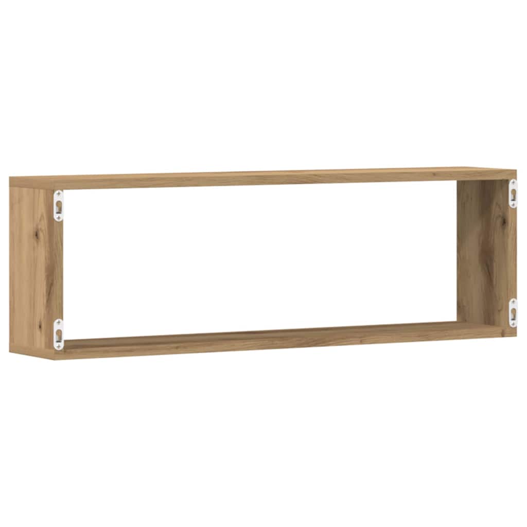 vidaXL Wall Shelves 2 pcs Artisian Oak 80 x 15 x 26 cm Engineered Wood