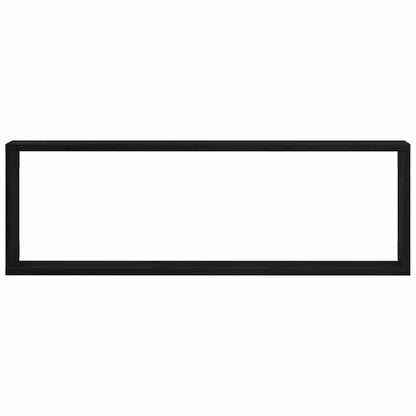 vidaXL Wall Shelves 2 pcs Black Oak 80 x 15 x 26 cm Engineered Wood