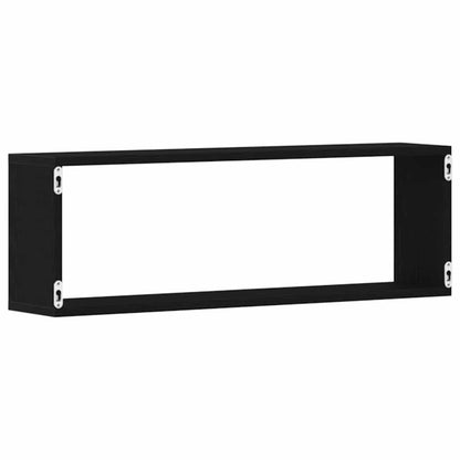vidaXL Wall Shelves 4 pcs Black Oak 80 x 15 x 26 cm Engineered Wood