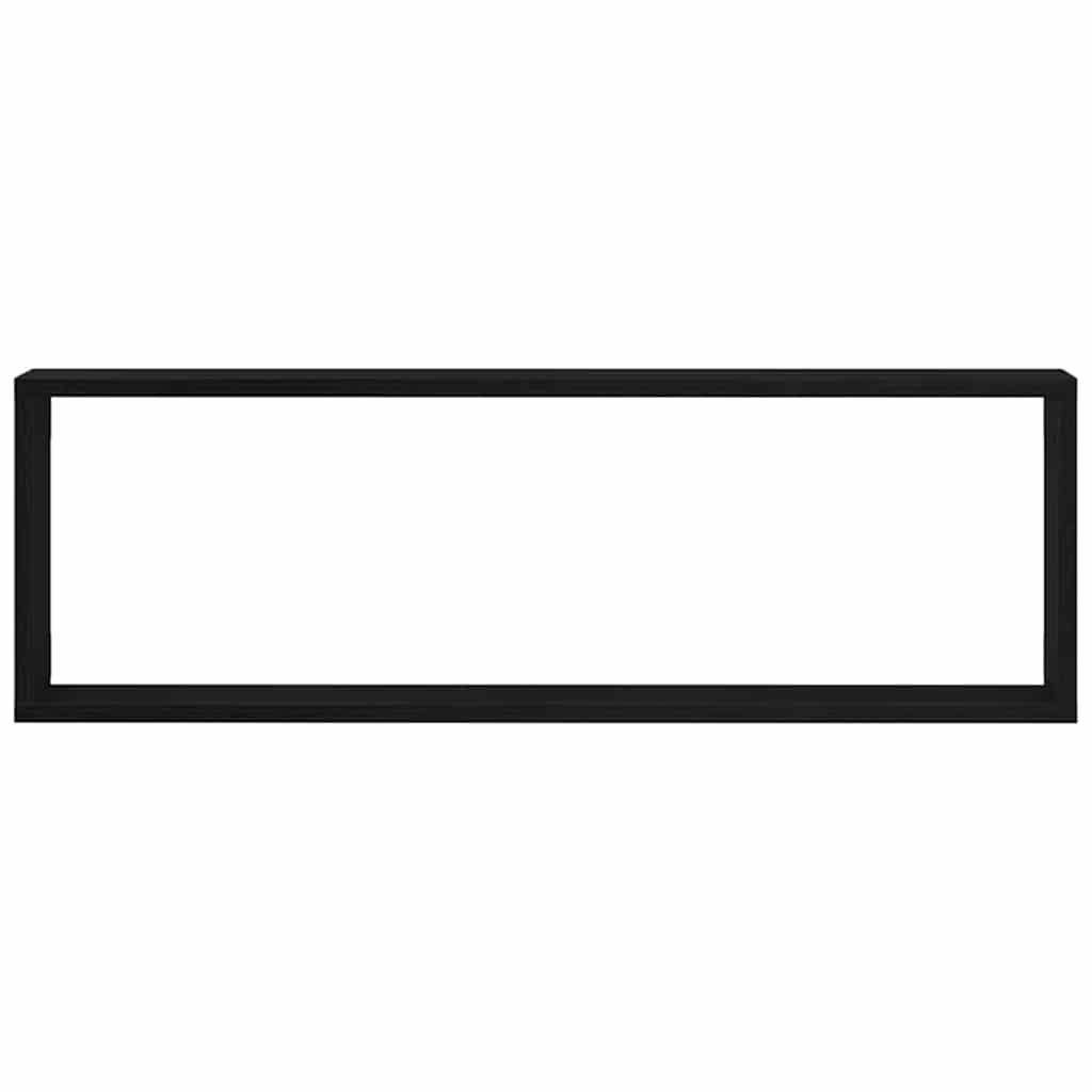 vidaXL Wall Shelves 4 pcs Black Oak 80 x 15 x 26 cm Engineered Wood