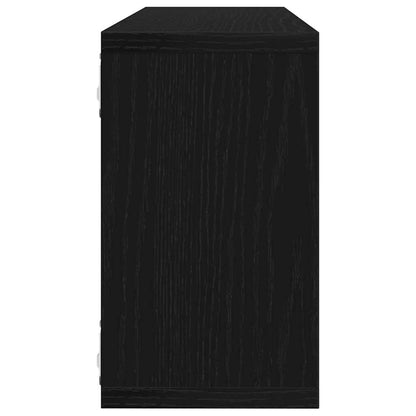 vidaXL Wall Shelves 4 pcs Black Oak 80 x 15 x 26 cm Engineered Wood