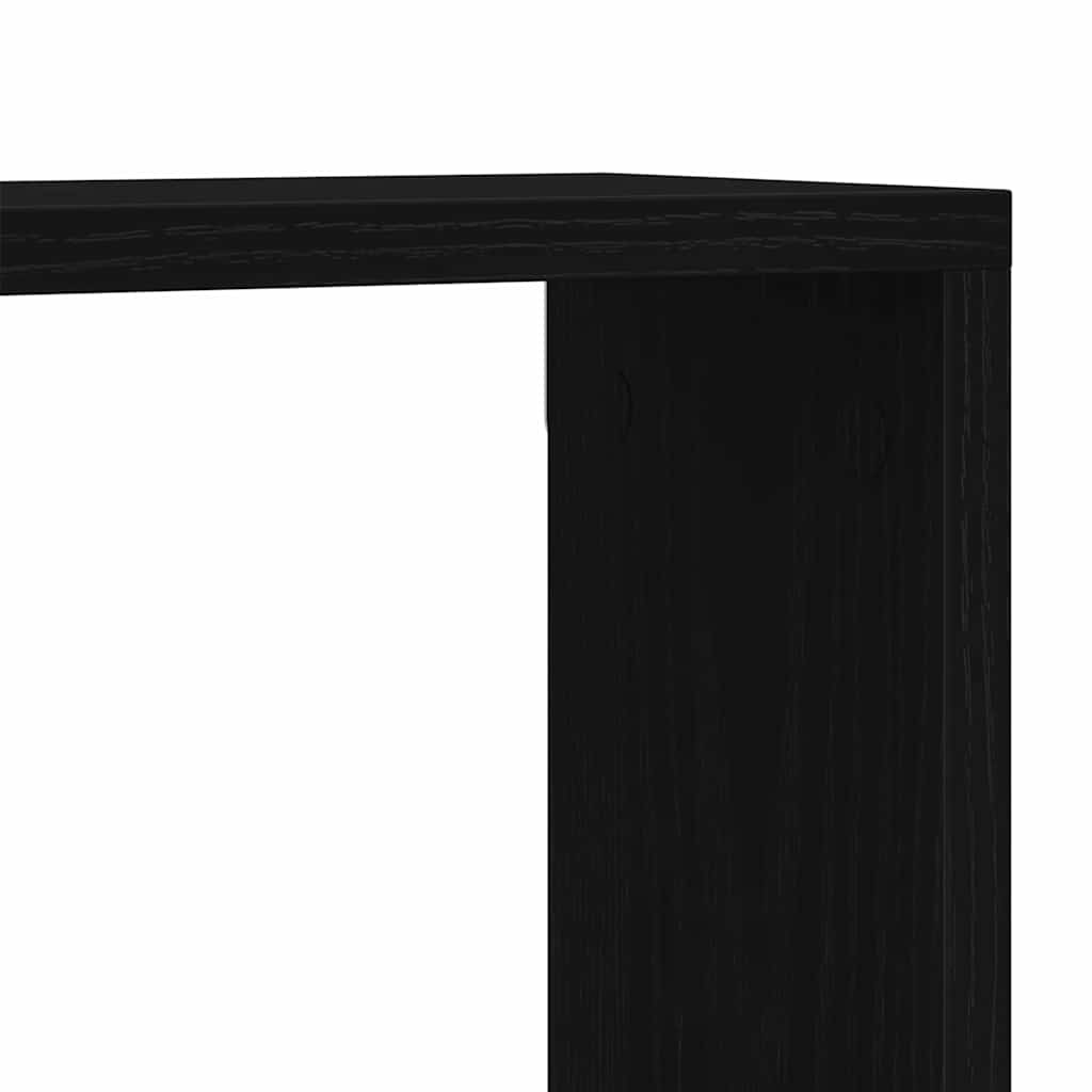 vidaXL Wall Shelves 2 pcs Black Oak 60 x 15 x 23 cm Engineered Wood