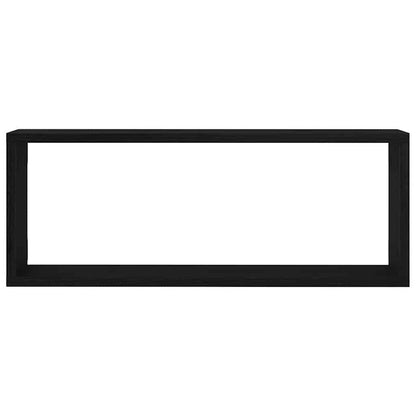 vidaXL Wall Shelves 4 pcs Black Oak 60 x 15 x 23 cm Engineered Wood