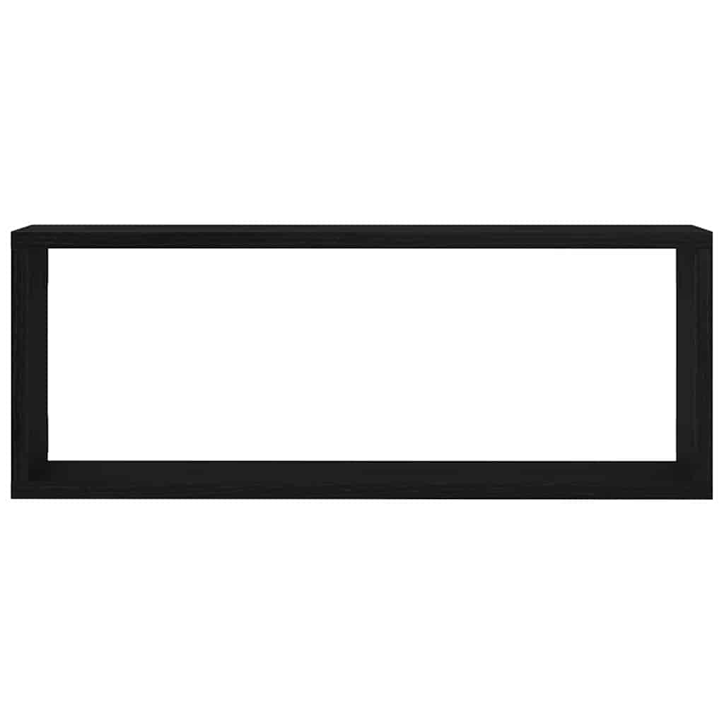 vidaXL Wall Shelves 6 pcs Black Oak 60 x 15 x 23 cm Engineered Wood