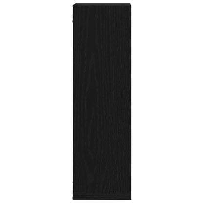 vidaXL Wall Shelf 2 pcs Black Oak 50 x 15 x 85 cm Engineered Wood