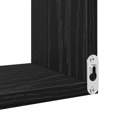 vidaXL Wall Shelf Black Oak 40 x 40 x 49.5 cm Engineered Wood