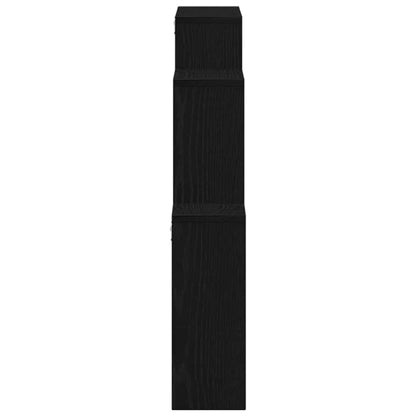 vidaXL Wall Shelf Black Oak 80 x 15 x 78.5 cm Engineered Wood