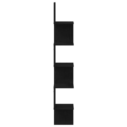 vidaXL Corner Shelf Black Oak 20 x 20 x 127.5 cm Engineered Wood