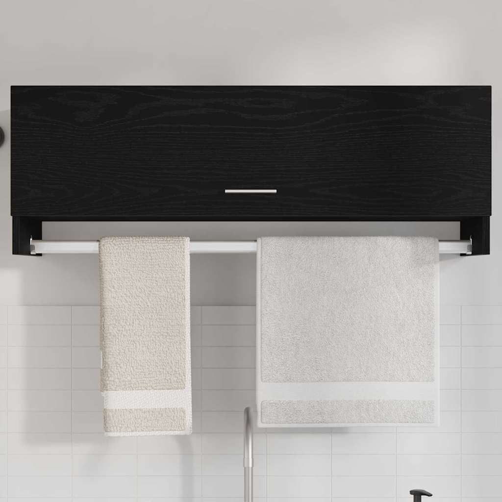 vidaXL Wardrobe Black Oak 100 x 32.5 x 35 cm Engineered Wood