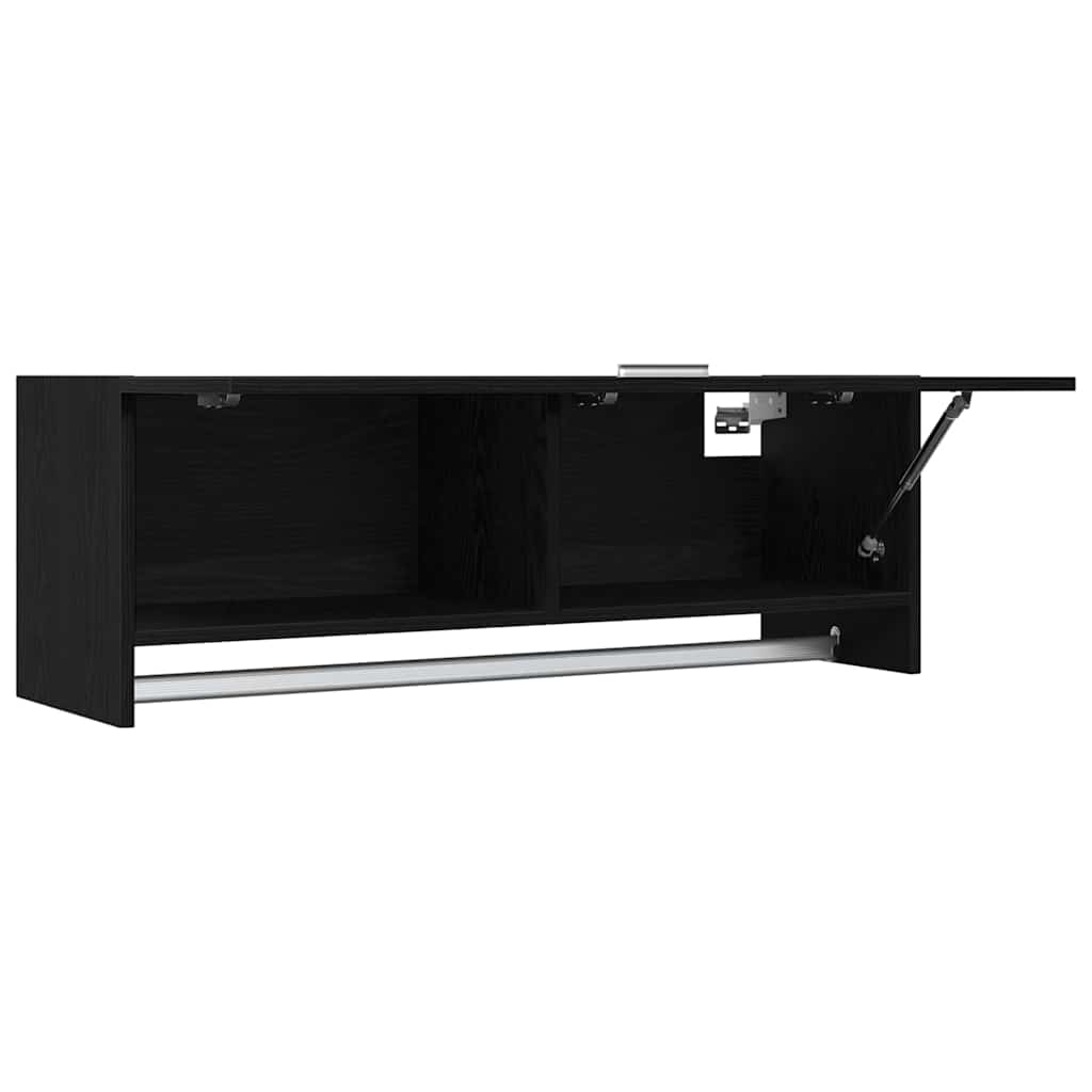 vidaXL Wardrobe Black Oak 100 x 32.5 x 35 cm Engineered Wood