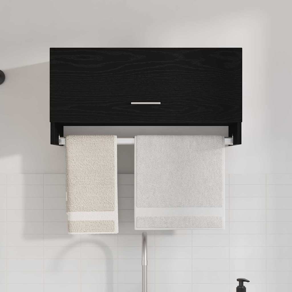 vidaXL Wardrobe Black Oak 70 x 32.5 x 35 cm Engineered Wood