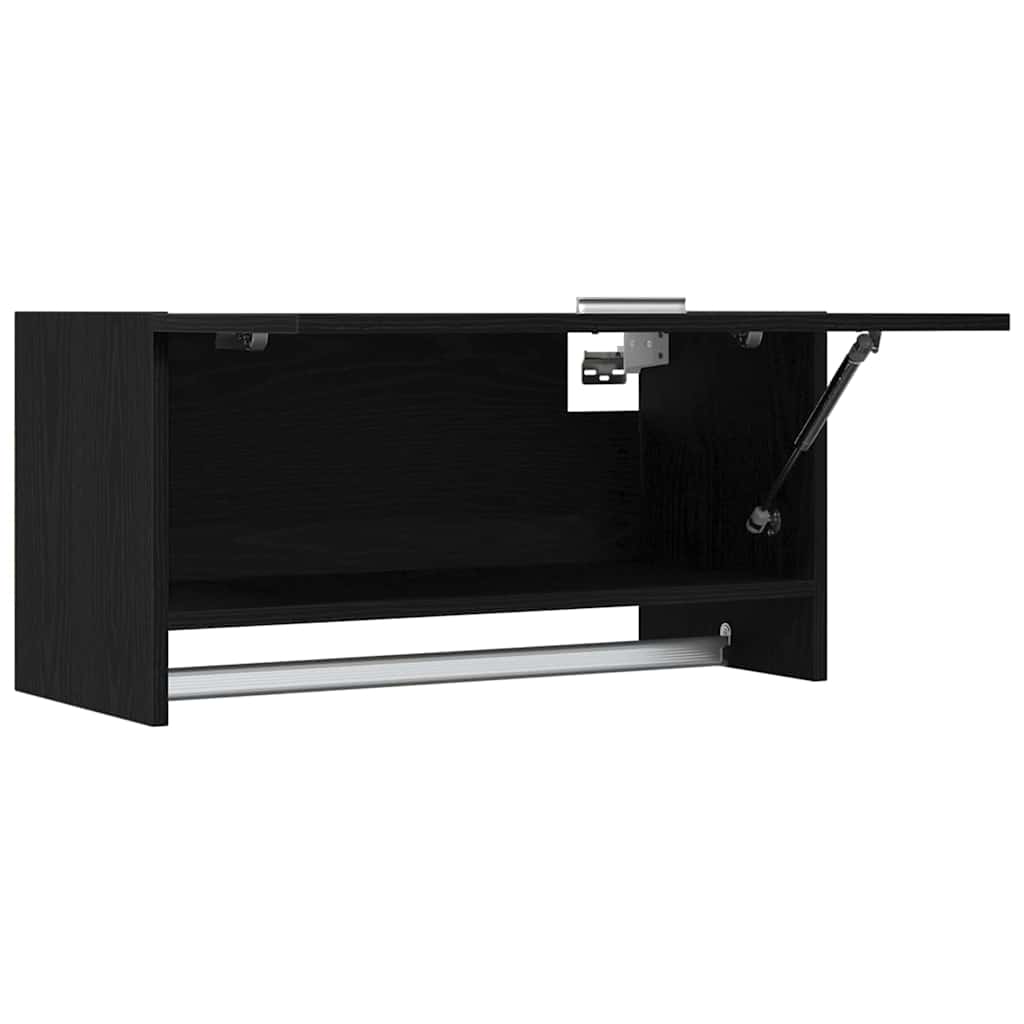 vidaXL Wardrobe Black Oak 70 x 32.5 x 35 cm Engineered Wood