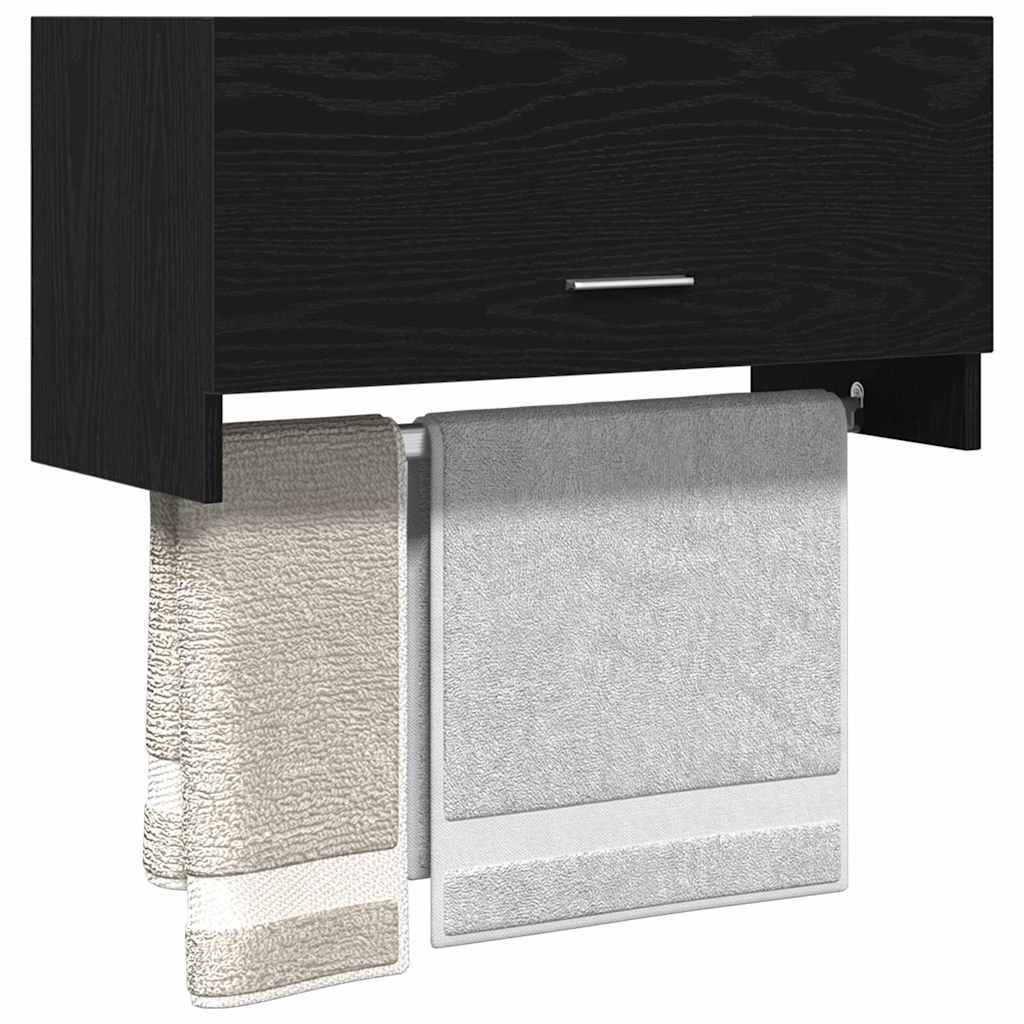 vidaXL Wardrobe Black Oak 70 x 32.5 x 35 cm Engineered Wood