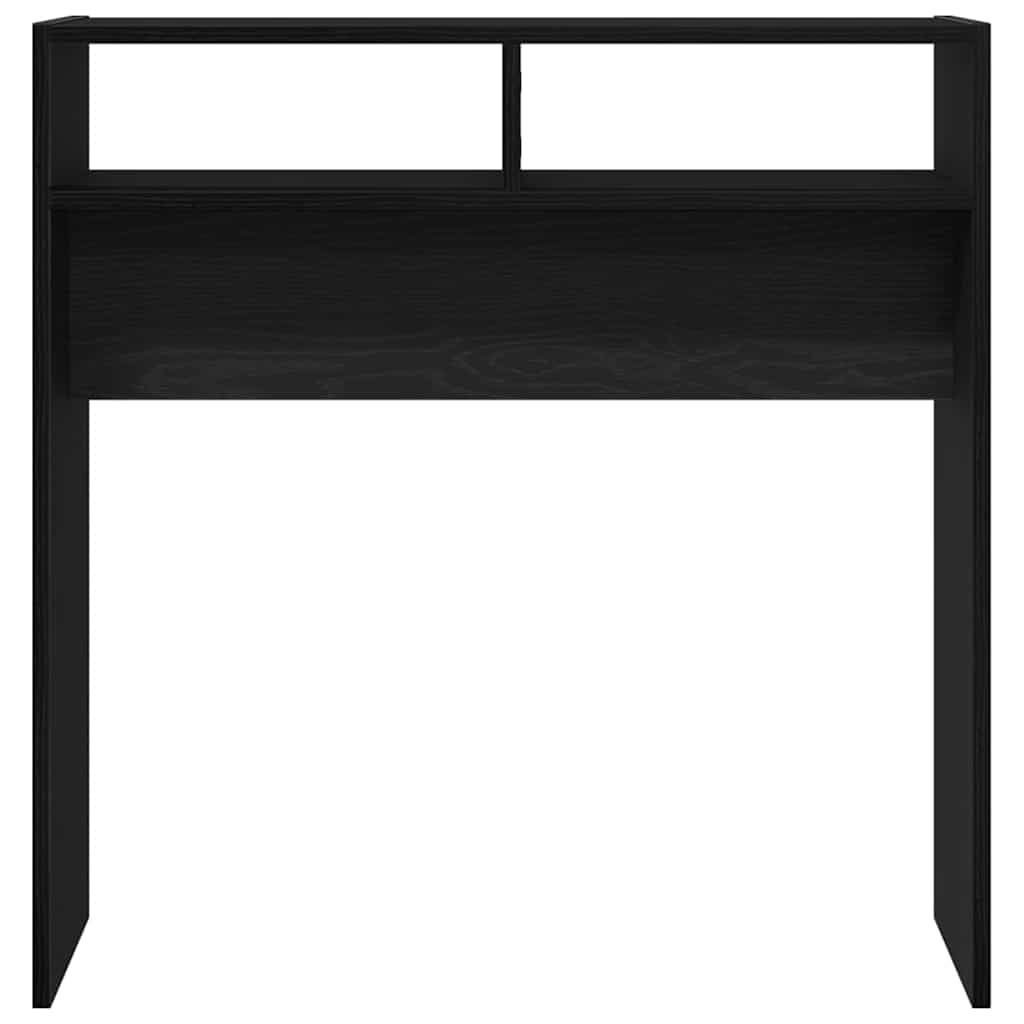 vidaXL Console Table Black Oak 78 x 30 x 80 cm Engineered Wood