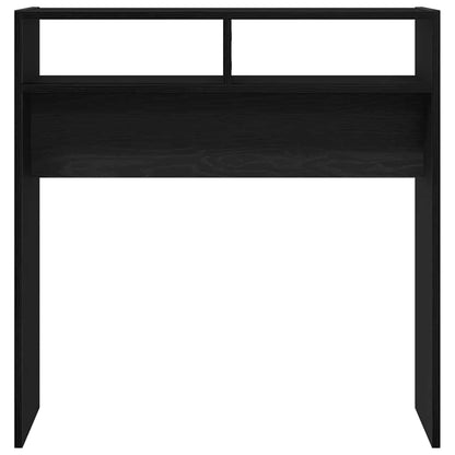 vidaXL Console Table Black Oak 78 x 30 x 80 cm Engineered Wood