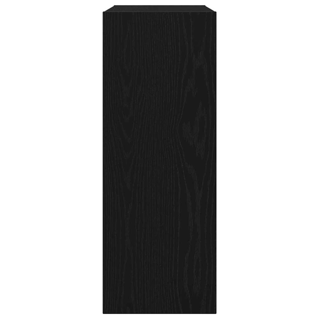vidaXL Console Table Black Oak 78 x 30 x 80 cm Engineered Wood