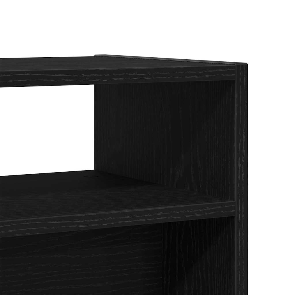 vidaXL Console Table Black Oak 105 x 30 x 80 cm Engineered Wood
