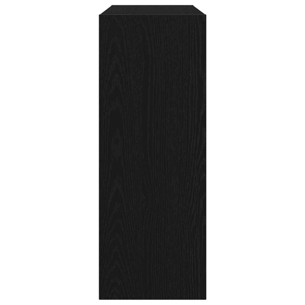 vidaXL Console Table Black Oak 105 x 30 x 80 cm Engineered Wood