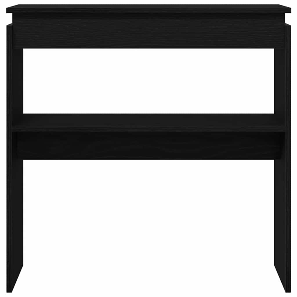 vidaXL Console Table Black Oak 80 x 30 x 80 cm Engineered Wood