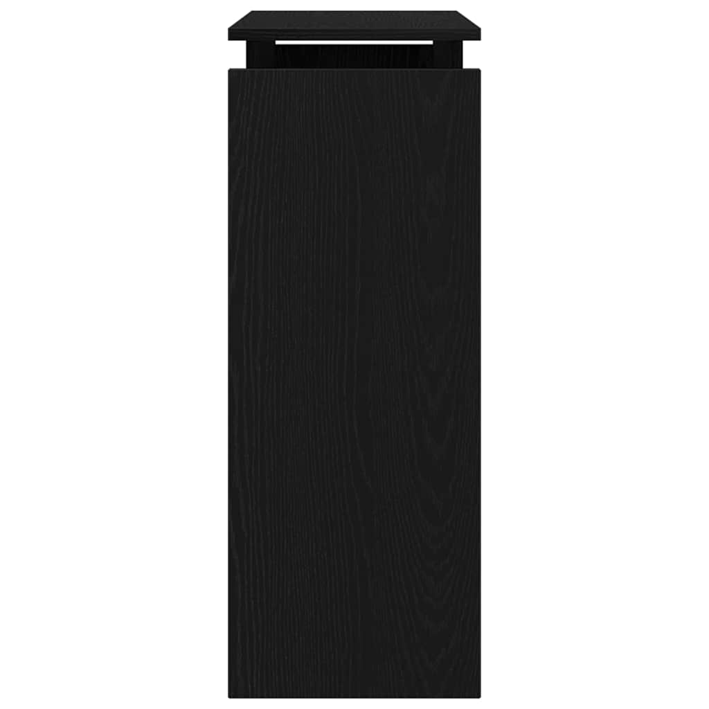 vidaXL Console Table Black Oak 80 x 30 x 80 cm Engineered Wood