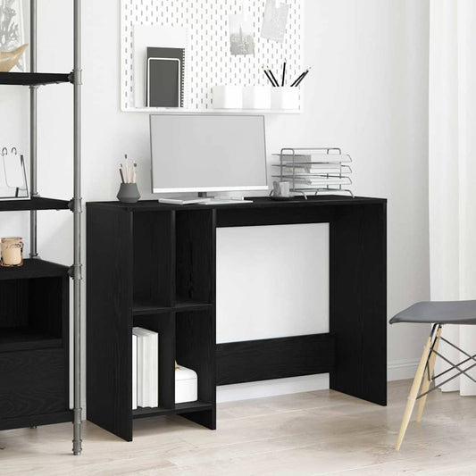 vidaXL Desk Black Oak Engineered Wood 102.5 x 35 x 75 cm