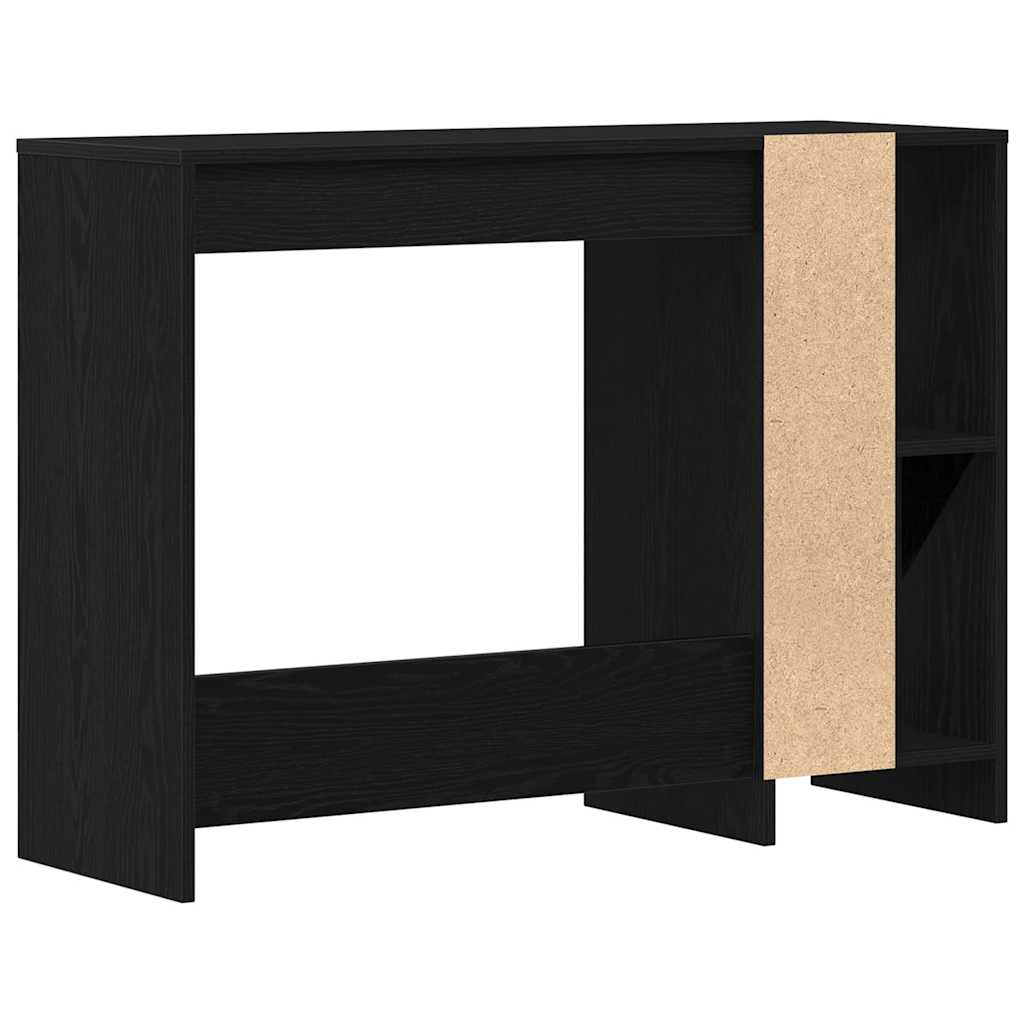 vidaXL Desk with Shelf Black Oak 102.5 x 35 x 75 cm Engineered Wood