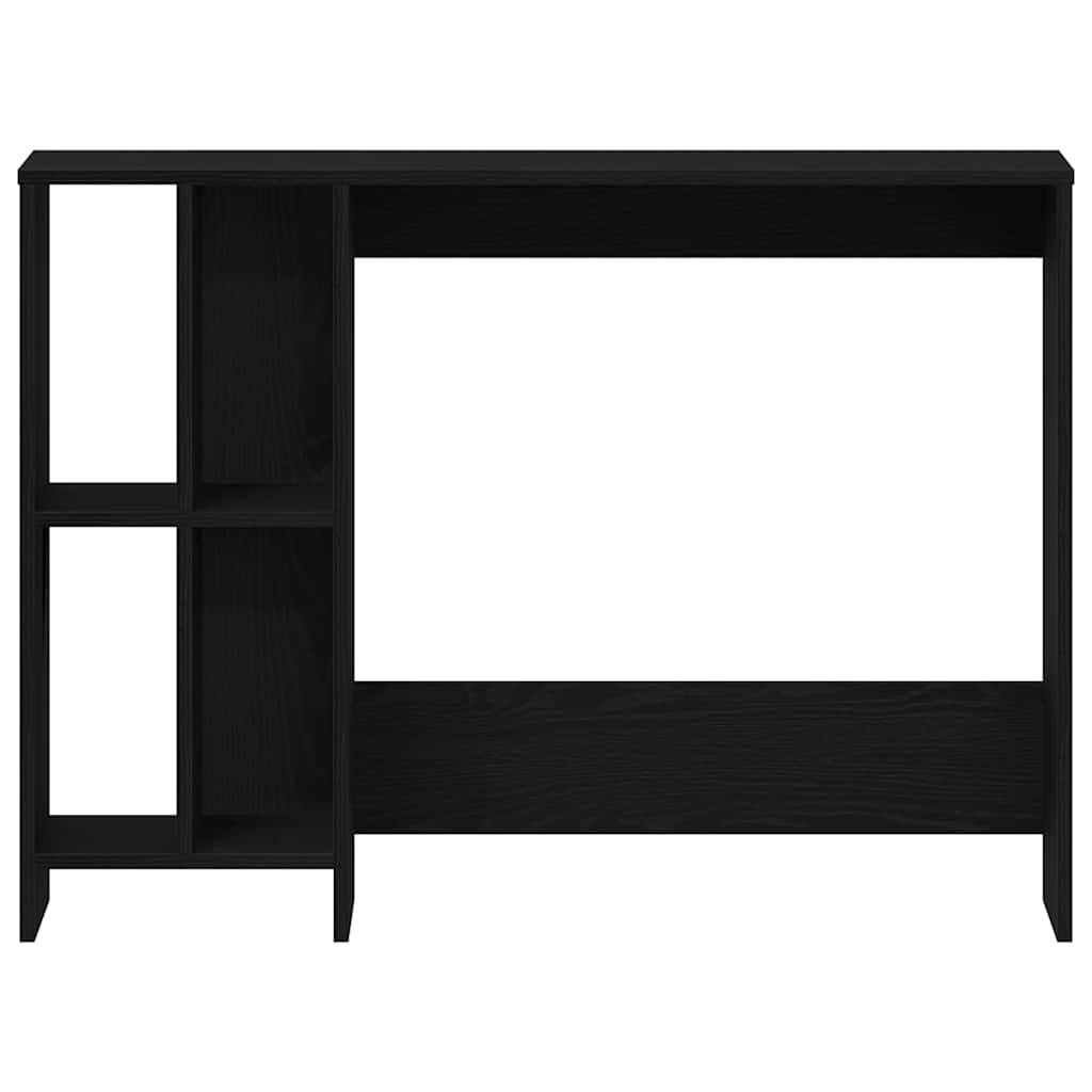 vidaXL Desk with Shelf Black Oak 102.5 x 35 x 75 cm Engineered Wood