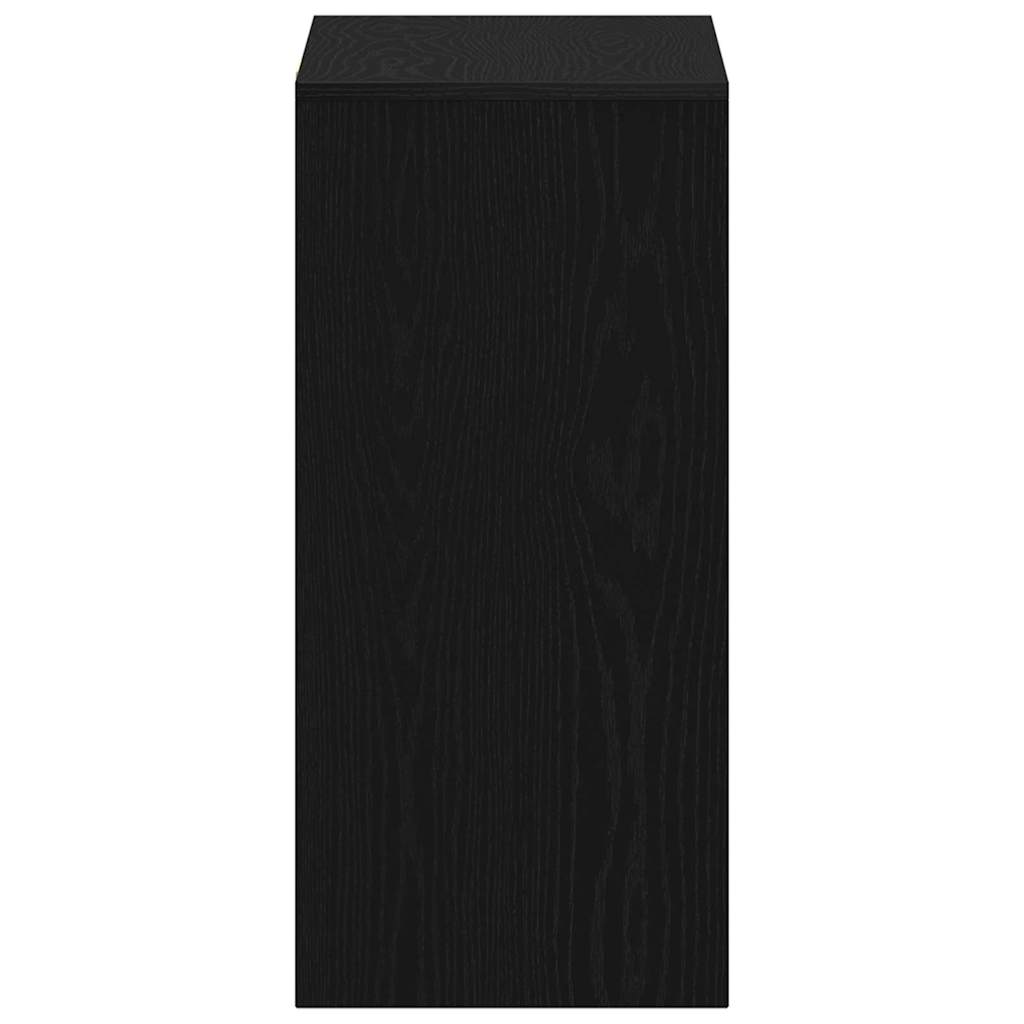 vidaXL Desk with Shelf Black Oak 102.5 x 35 x 75 cm Engineered Wood