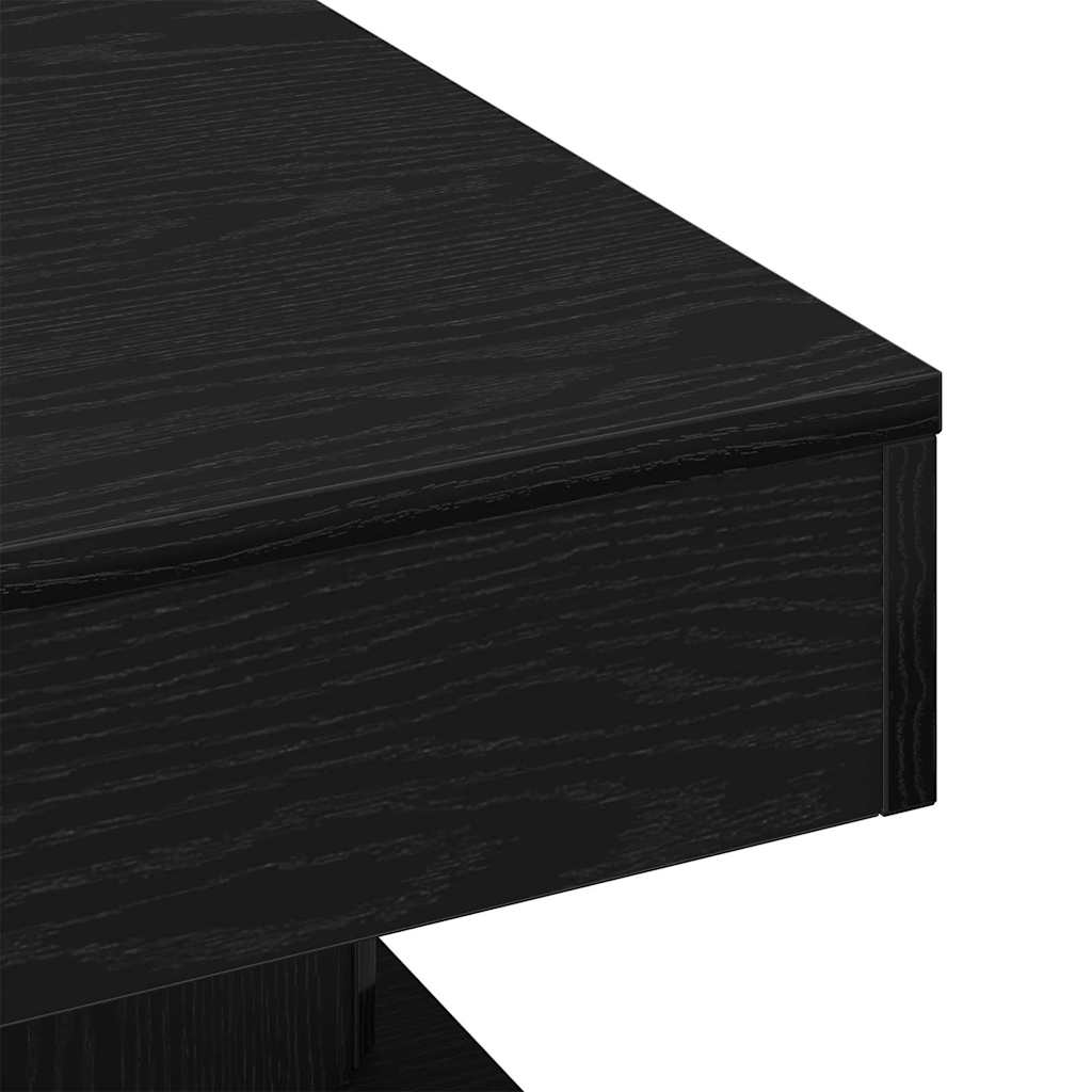 vidaXL Coffee Table Black Oak 57 x 57 x 30 cm Engineered Wood