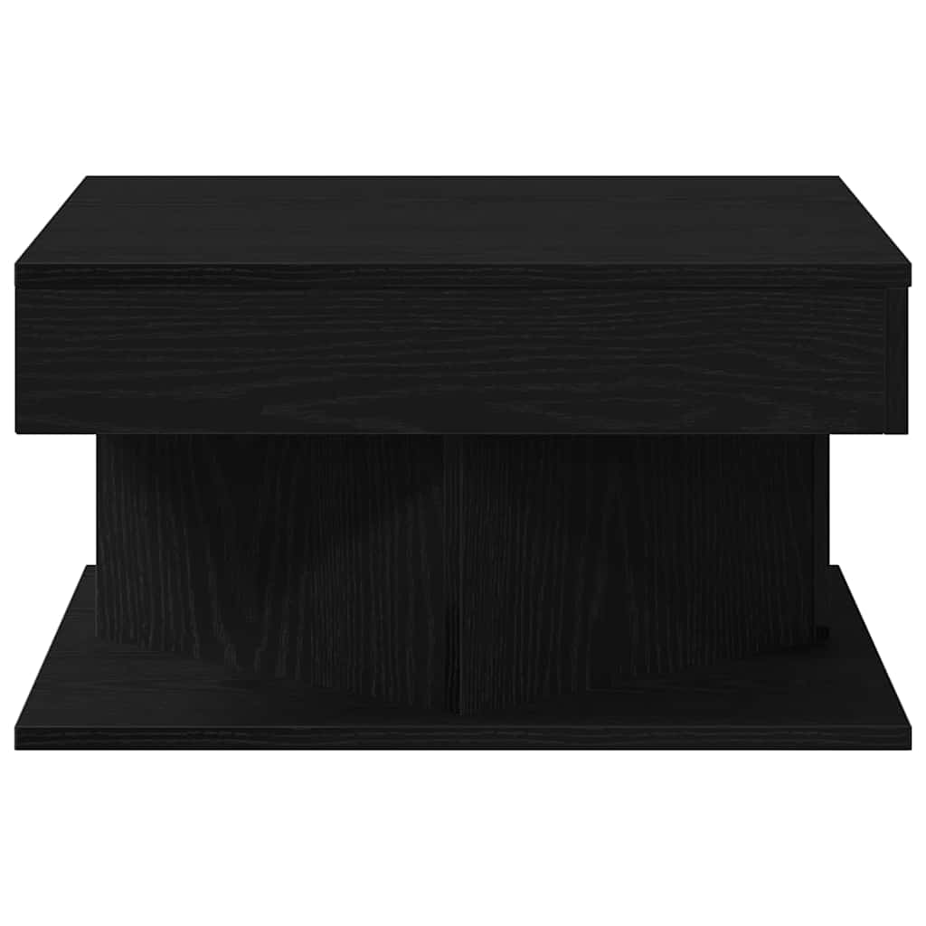 vidaXL Coffee Table Black Oak 57 x 57 x 30 cm Engineered Wood