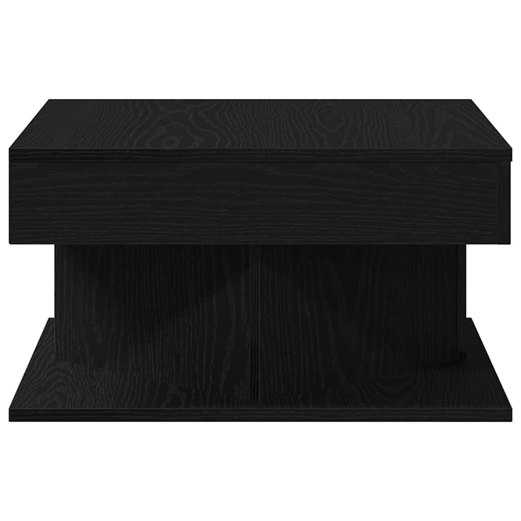 vidaXL Coffee Table Black Oak 57 x 57 x 30 cm Engineered Wood