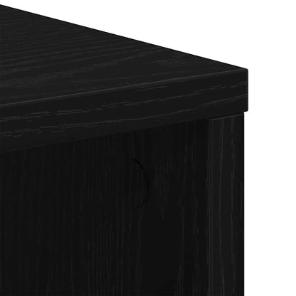 vidaXL Storage Cabinet Black Oak 60 x 35 x 75 cm Engineered Wood
