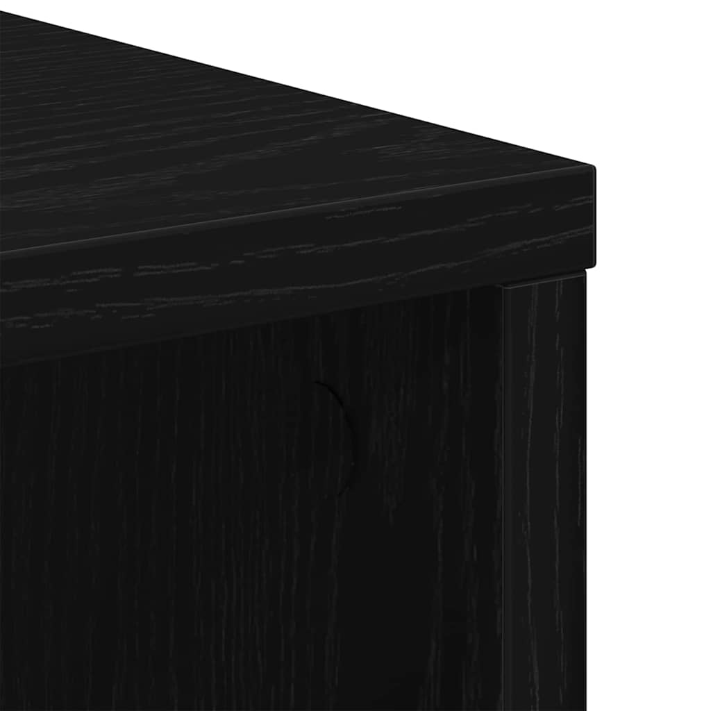vidaXL Storage Cabinet Black Oak 60 x 53 x 72.5 cm Engineered Wood