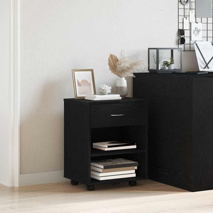vidaXL Storage Cabinet Black Oak 46 x 36 x 59 cm Engineered Wood