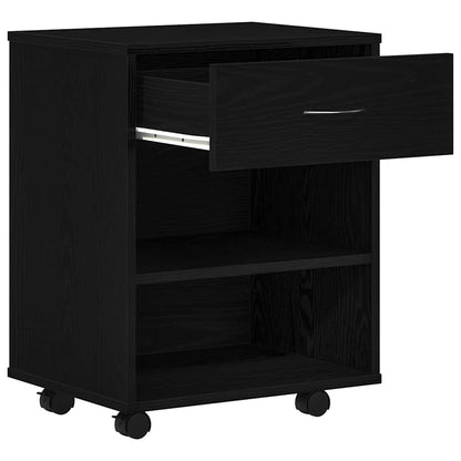 vidaXL Storage Cabinet Black Oak 46 x 36 x 59 cm Engineered Wood