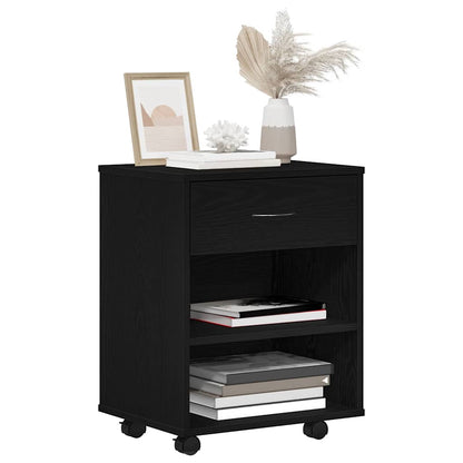 vidaXL Storage Cabinet Black Oak 46 x 36 x 59 cm Engineered Wood