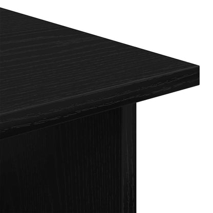 vidaXL Rolling Cabinet Black Oak 60 x 45 x 55 cm Engineered Wood
