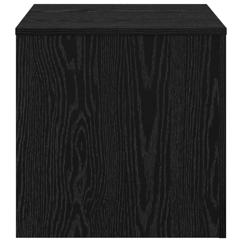 vidaXL Nesting Table 3 pcs Black Oak 45 x 45 x 45 cm Engineered Wood