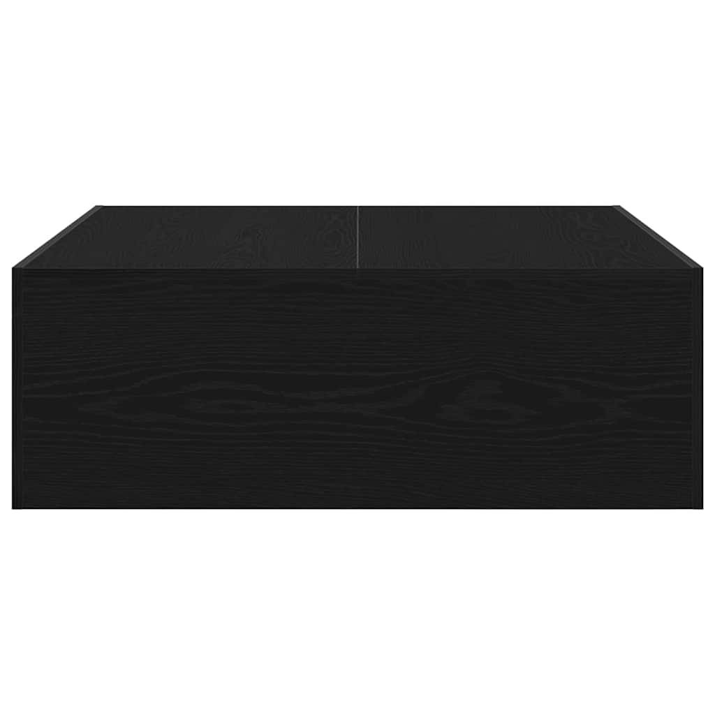 vidaXL Coffee Table Black Oak 100 x 100 x 35 cm Engineered Wood
