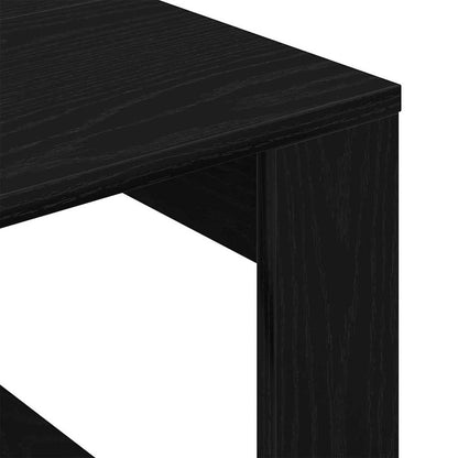 vidaXL Coffee Table Black Oak 50 x 50 x 35 cm Engineered Wood