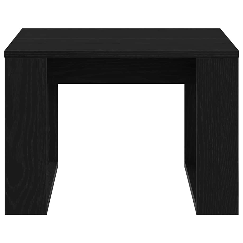 vidaXL Coffee Table Black Oak 50 x 50 x 35 cm Engineered Wood