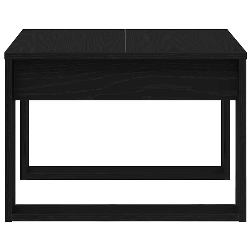 vidaXL Coffee Table Black Oak 50 x 50 x 35 cm Engineered Wood