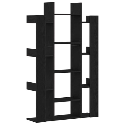 vidaXL Bookcase 13-Tier 86 x 25.5 x 140 cm Engineered Wood Black Oak