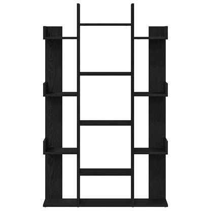 vidaXL Bookcase 13-Tier 86 x 25.5 x 140 cm Engineered Wood Black Oak