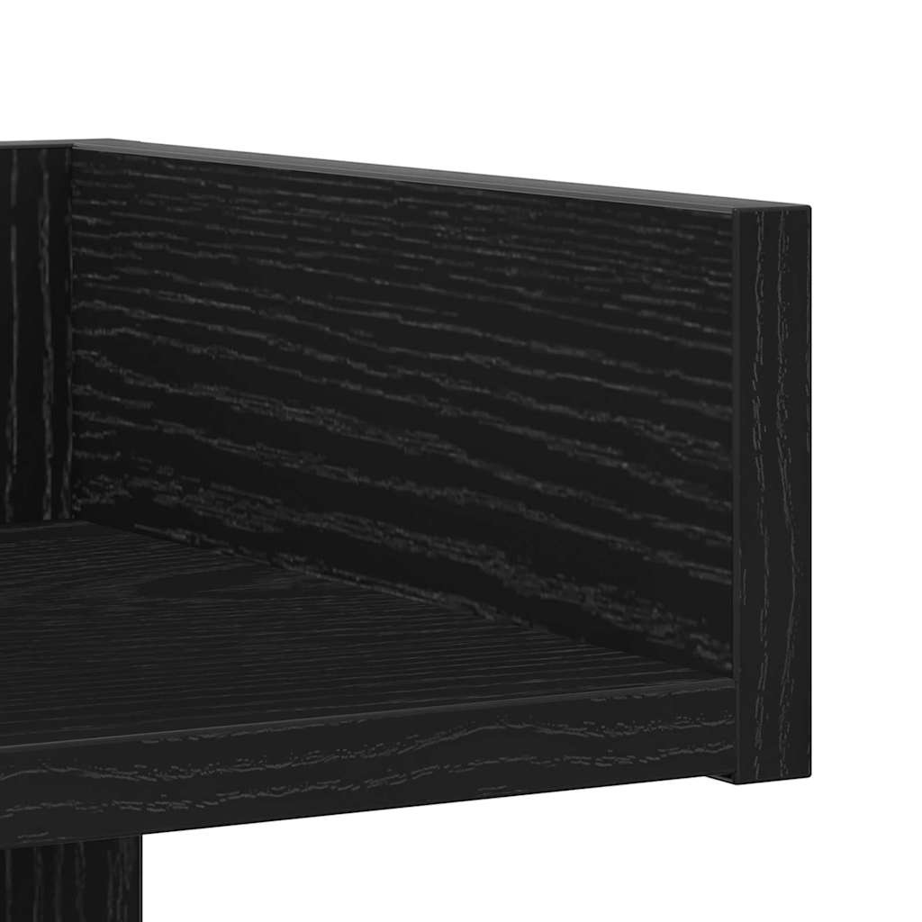 vidaXL Bookcase 8-Tier 48 x 25.5 x 140 cm Engineered Wood Black Oak