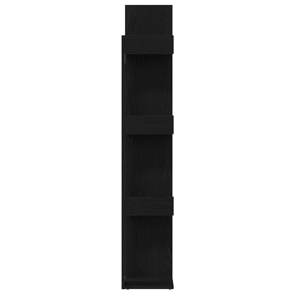 vidaXL Bookcase 8-Tier 48 x 25.5 x 140 cm Engineered Wood Black Oak