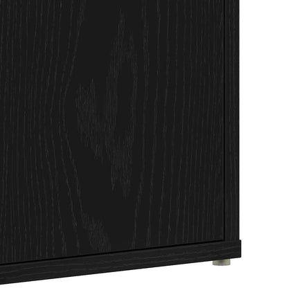 vidaXL Shoe Cabinet 60 x 35 x 70 cm Engineered Wood Black Oak