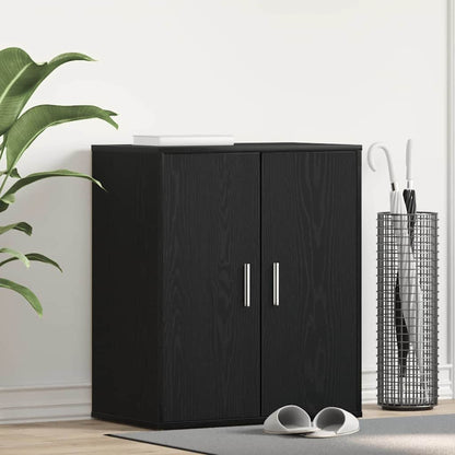 vidaXL Shoe Cabinet 60 x 35 x 70 cm Engineered Wood Black Oak