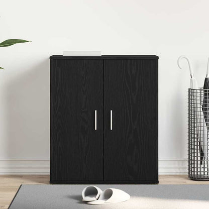 vidaXL Shoe Cabinet 60 x 35 x 70 cm Engineered Wood Black Oak